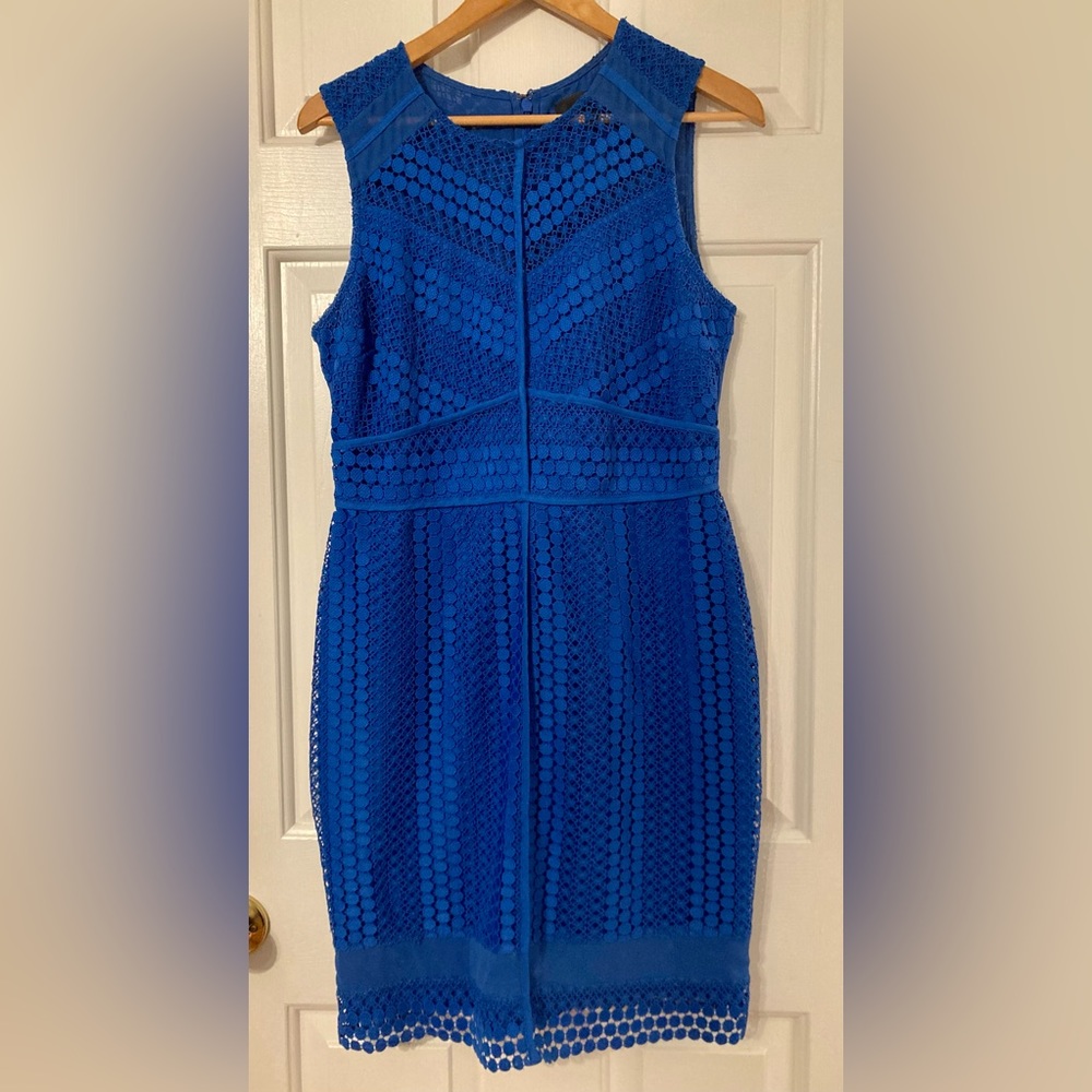 Adelyn Rae Blue Lace Dress - Picture 4 of 14